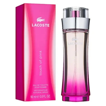 Eau de Toilette en spray rosa de Lacoste para mujer, 88 ml (3 oz).